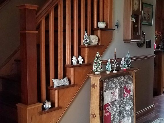 maple/cherry stairway