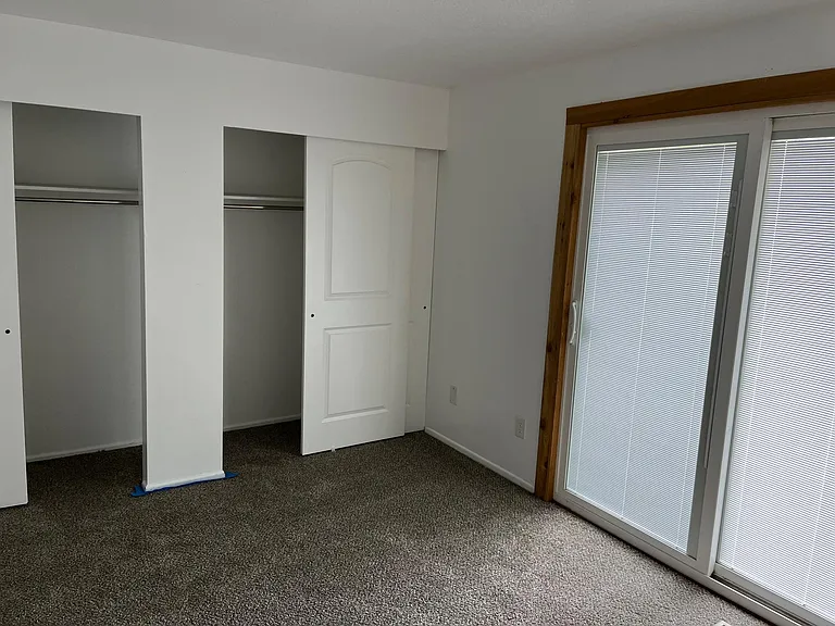 Master bedroom. With walkout and double closets