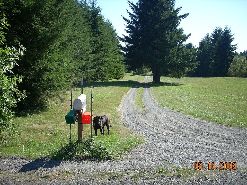 At driveway looking south