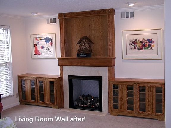 Family room with fireplace