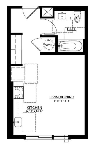 Floor plan Studio Type D