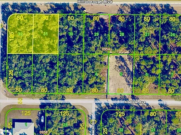 19129 HILLSBOROUGH BOULEVARD LOT 31, 32, PORT CHARLOTTE, FL 33954