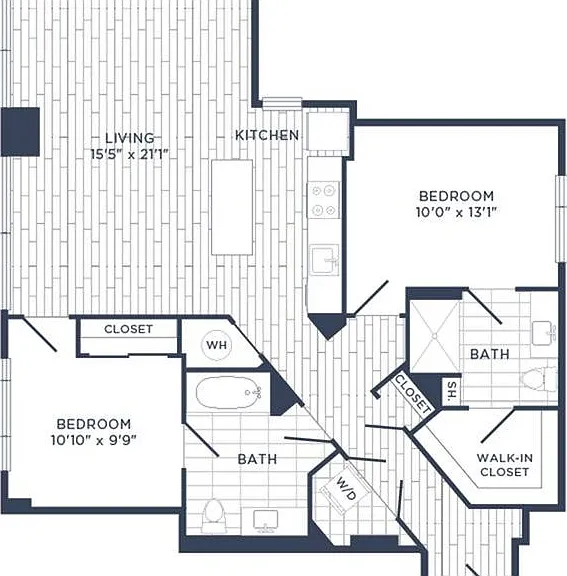 2 Bedroom 2 Bedroom