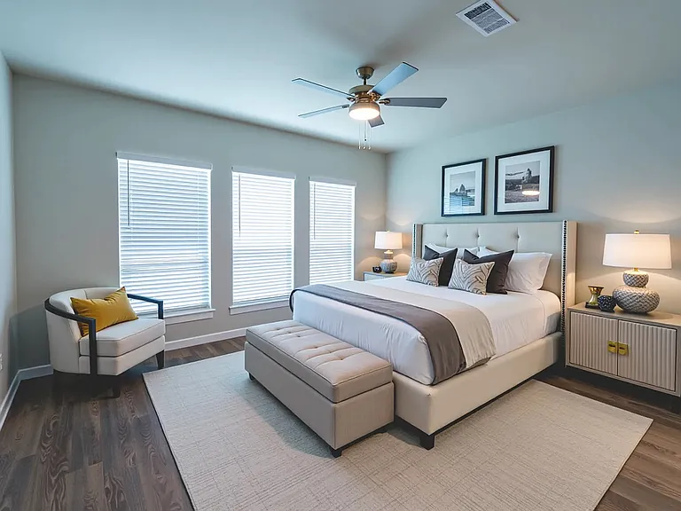 Residence C Bedroom 1 (virtually staged)