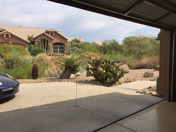View from double garage