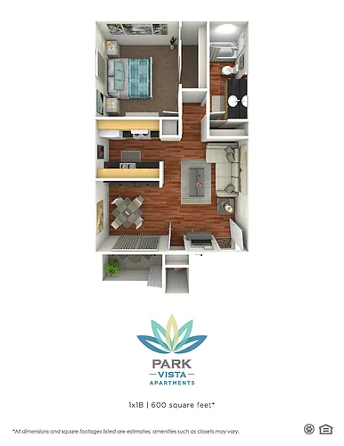Floor plan 1x1B