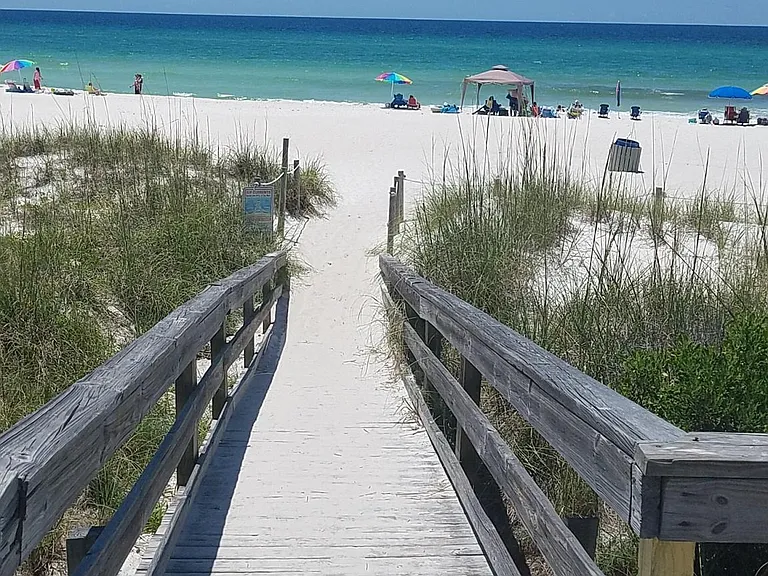 Beach walkover 2 blocks from the property