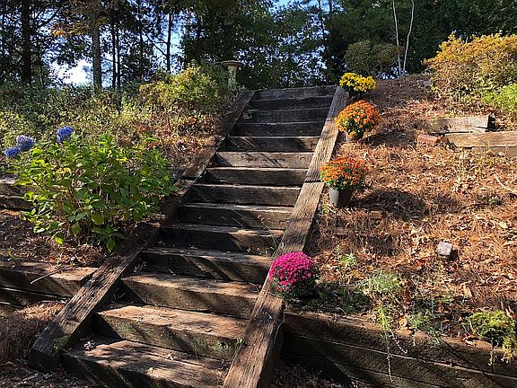back steps to outdoor living
