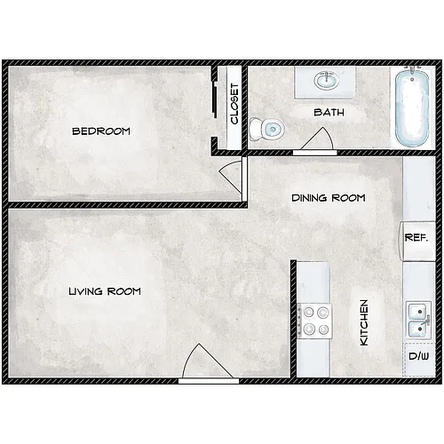 Floor plan Floorplan 1Bed