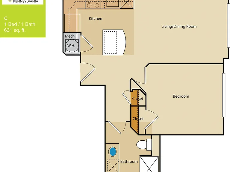1 Bedroom 1 Bedroom