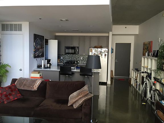 View from dining area to entrance