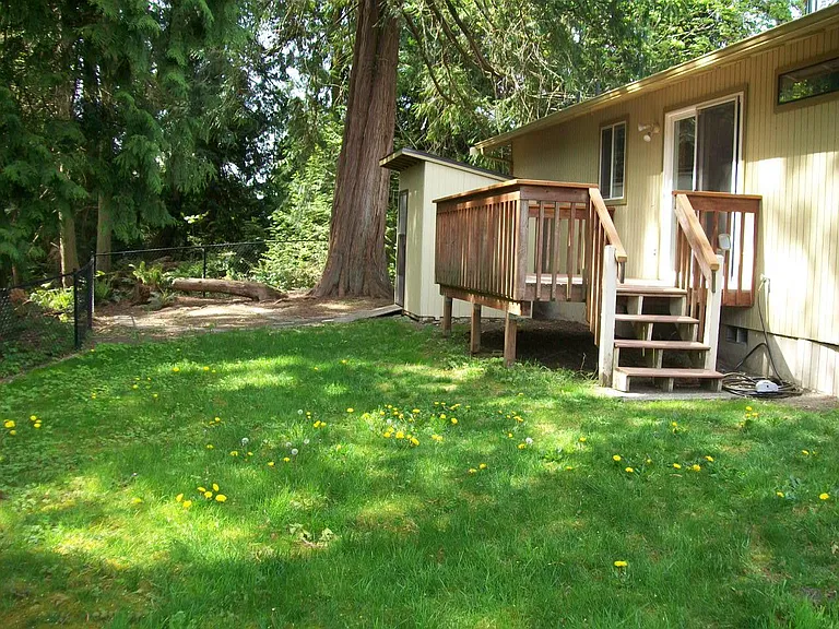 Backyard with deck