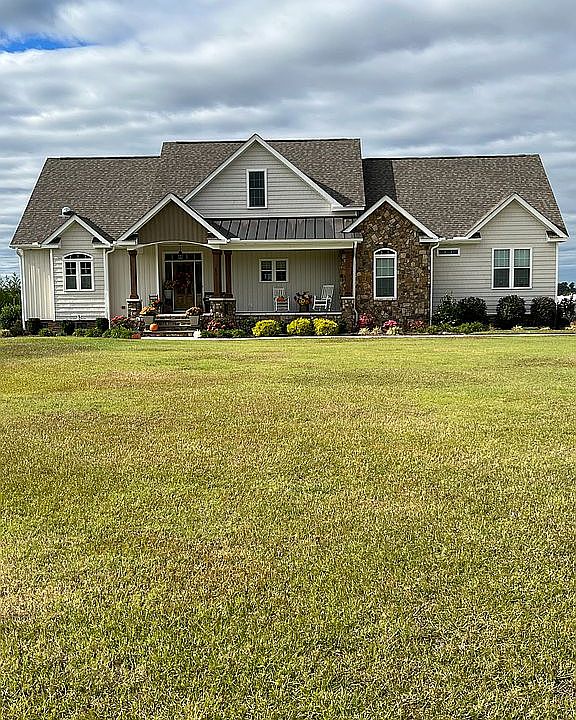 Stamped concrete front porch