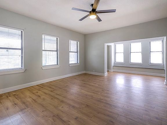 Generous living room space.