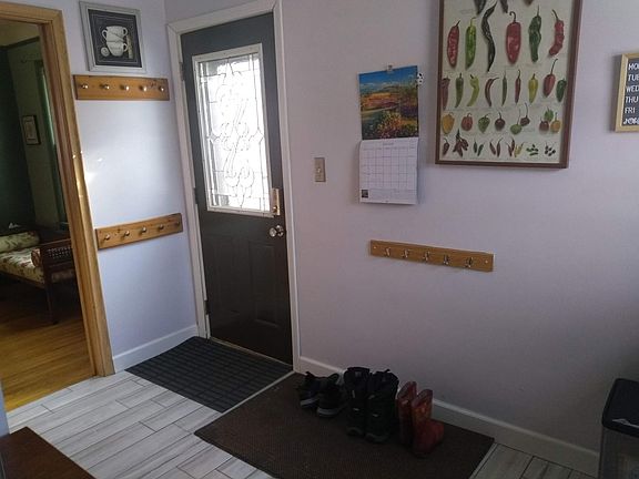 Side entry door into kitchen