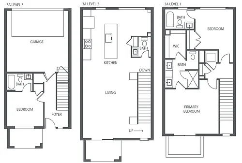 Floor plan 3B Townhome