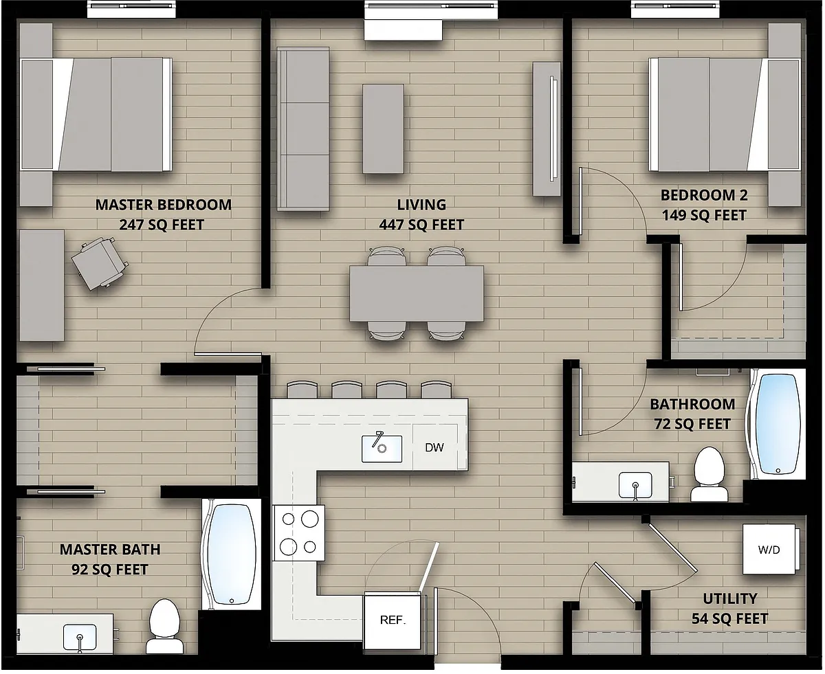 Floor plan E 2X2 I