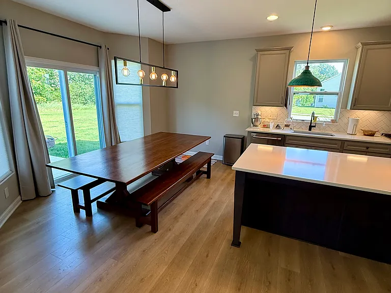 Dining area and kitchen
