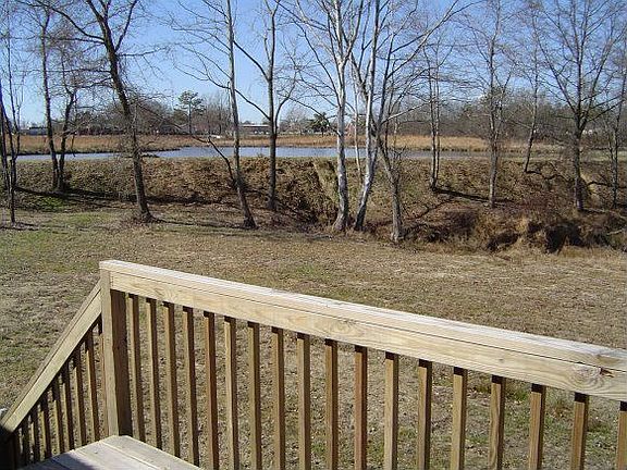 Back deck view in winter on move 