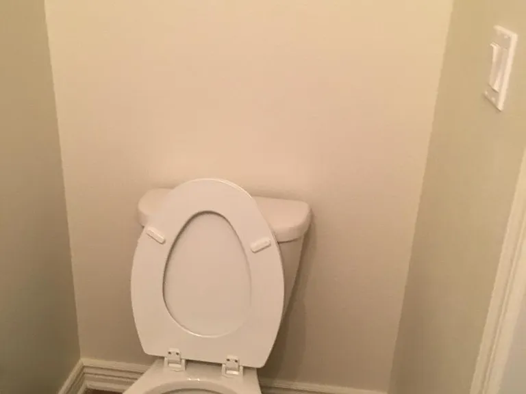 Very clean half bath on the first floor conveniently located near the living room.