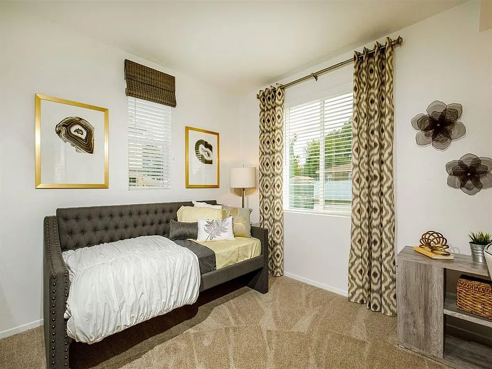 2nd Bedroom with two windows with blinds included and plenty of space to store twin bed