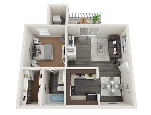 Floor plan Floorplan 1A