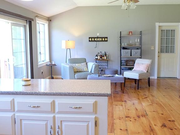 Kitchen into living room