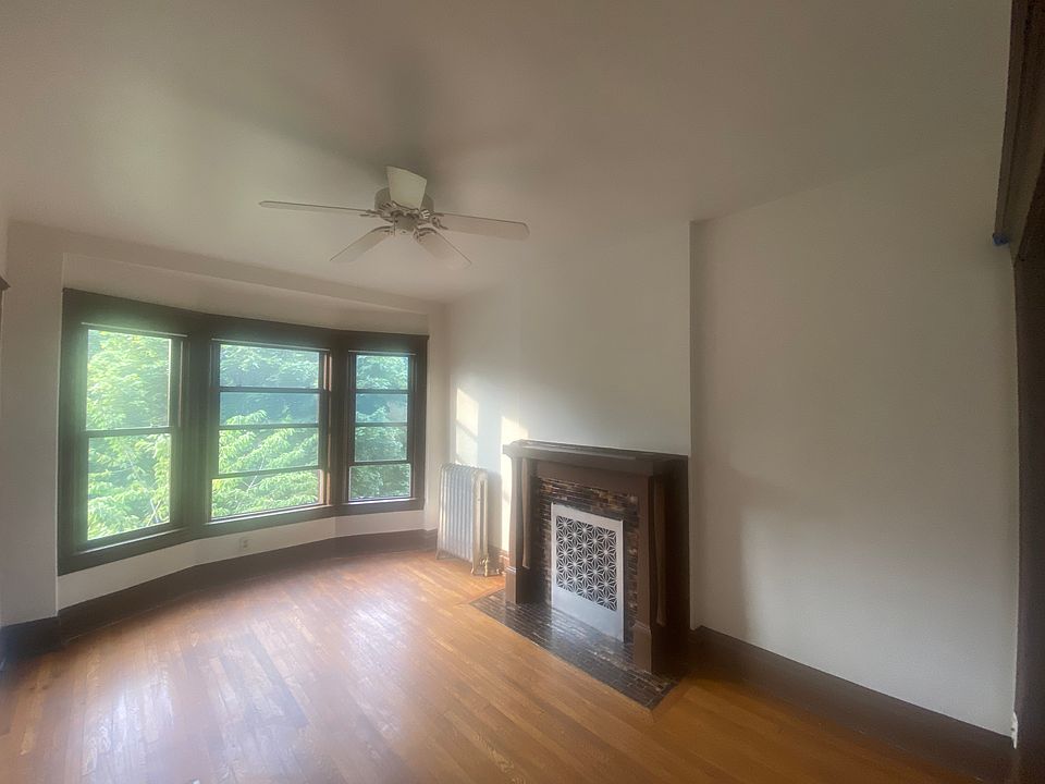 Living Room with Decorative Fireplace
