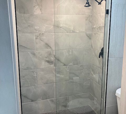 Updated Shower with New Glass