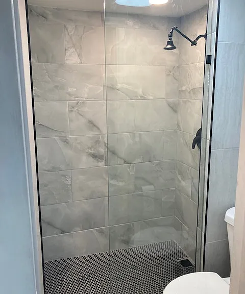 Updated Shower with New Glass