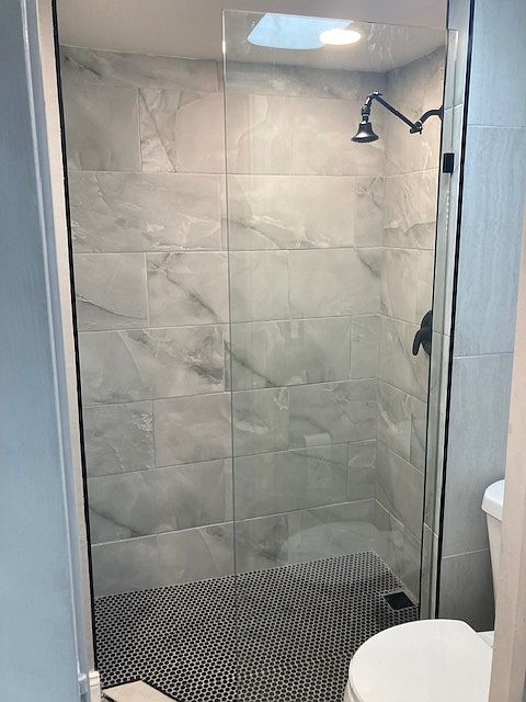 Updated Shower with New Glass