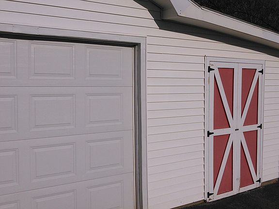 Garage with added on storage