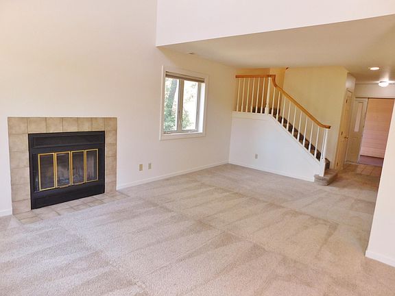 Living room with fireplace