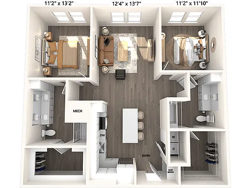 Floor plan B1-1187sf-269-679