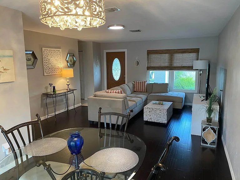 Living and dining area.