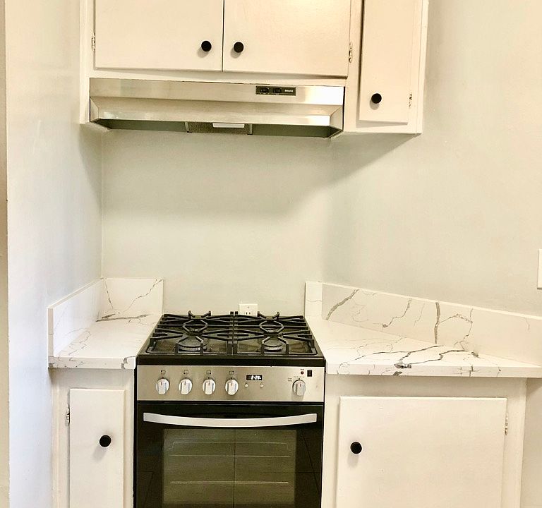 Stainless steel stove and range hood