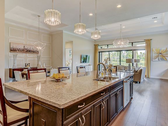 Kitchen adjacent to great room