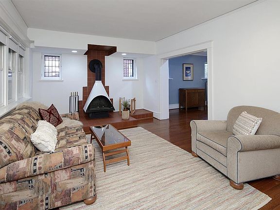 You will love the free-standing wood burning fireplace.