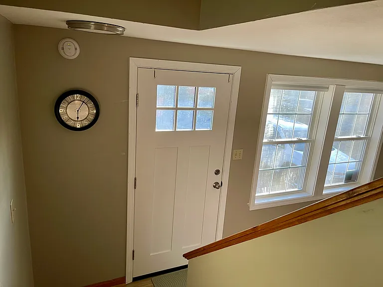 Front door from stairs