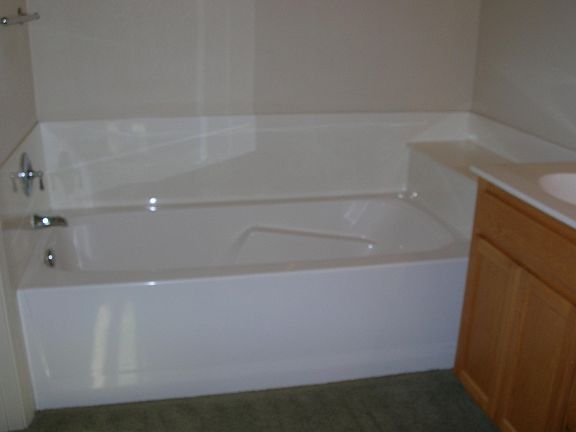 Master bath has shower and tub