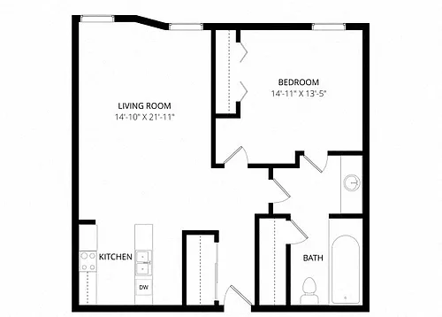 Floor plan One Bedroom
