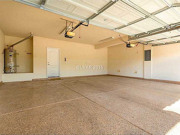 Garage with epoxy flooring