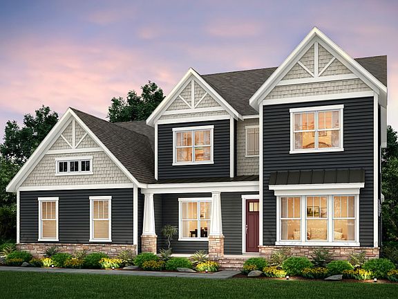Wakefield Exterior 3 features Hardi Board Siding, Shakes and Covered Front Porch