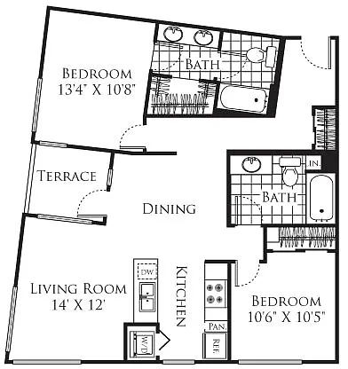 Floor plan 2 Bedroom FP 15