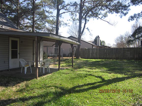 Backyard with mature trees