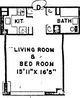 2nd image of 350 W 51st St APT 11D