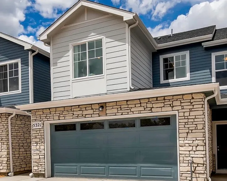 Front of Unit with 2 car garage