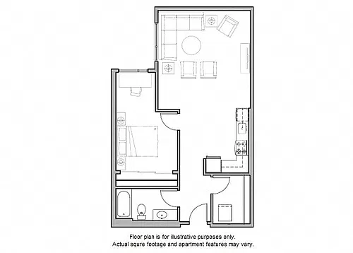 Floor plan A24 1Bed North