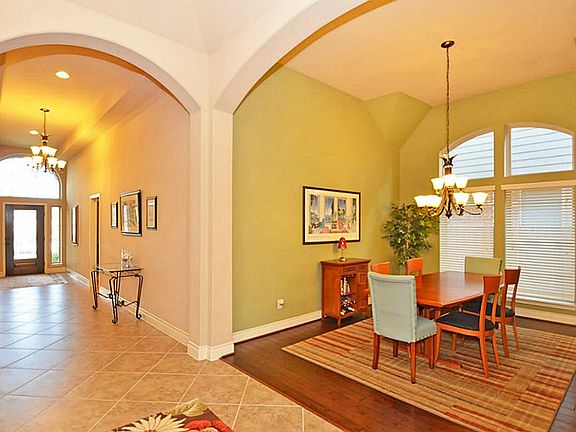 Formal dining is situated right next to the kitchen for easy serving