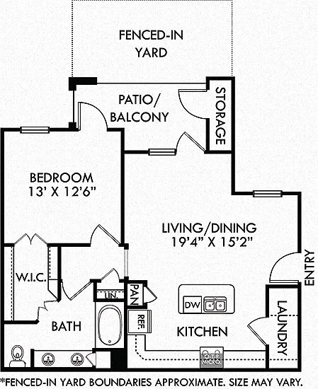 Floor plan Sycamore with Fenced-in Yard